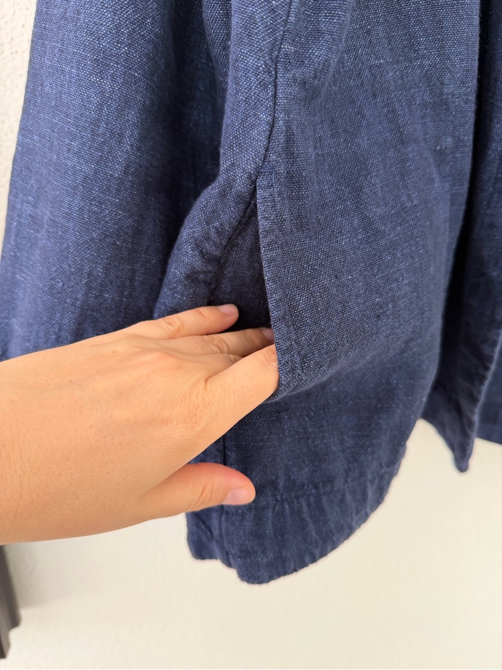 Pure Jill 100% Linen Open-Front Jacket Cardigan - Size L - Picture 11 of 12